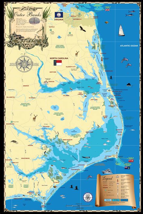 History of MAP Map Of The Outer Banks